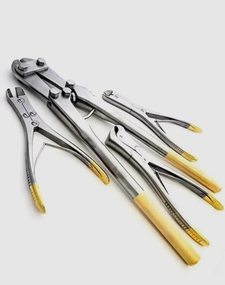 Set of 4 Pcs TC Pin Wire Cutters Orthopedic Surgical High Quality Instruments