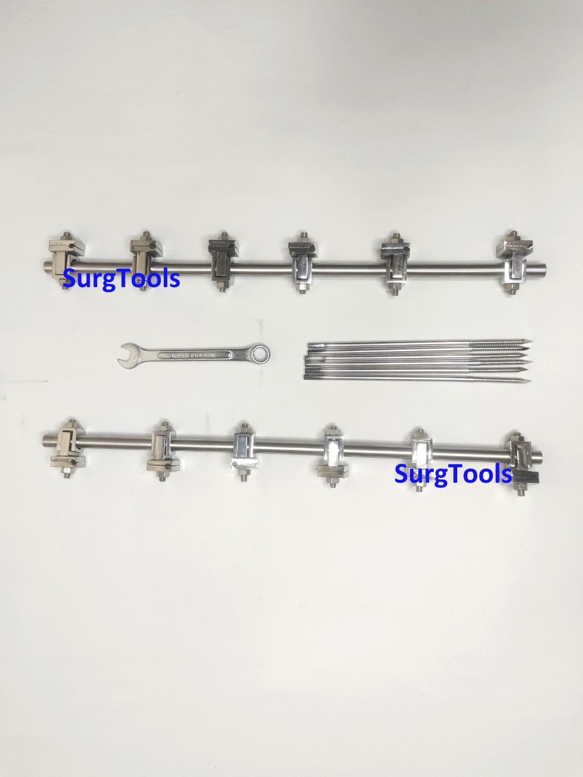 4.0 Tibia AO External Fixator Set with Schanz Pins and Key