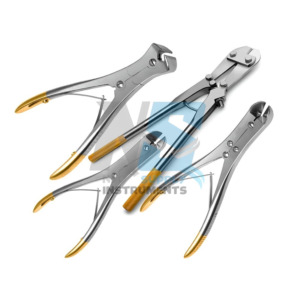 4 Pcs T/C Pin & Wire Cutter Set Orthopedic Surgical Instrument Set German Grade