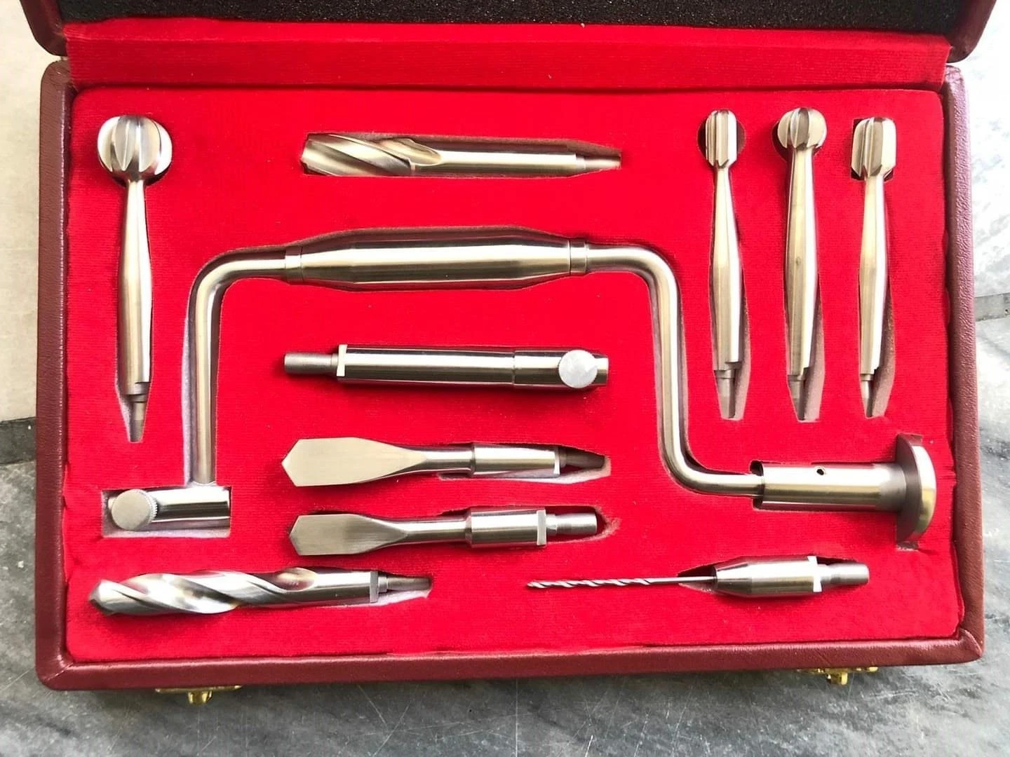 Hudson Brace Hand Drill 11 Pcs Set Orthopedic Surgical Instrument Kit with Box