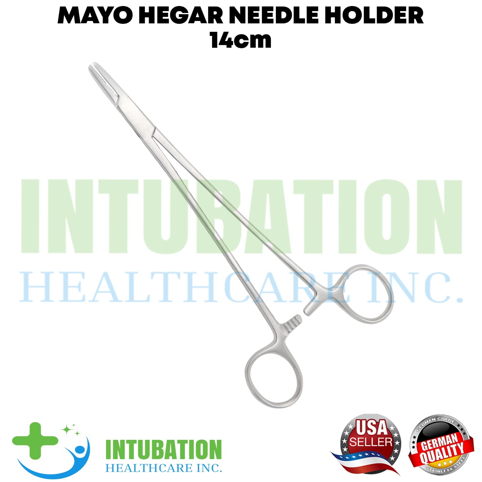 Mayo Hegar Needle Holder 14cm Stainless Steel Surgical Suturing Instrument