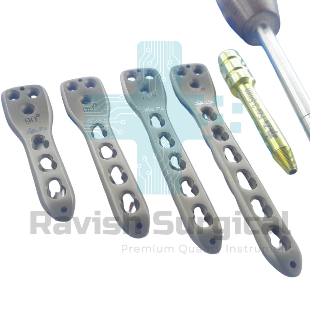 Locking Plate & Screw Kit 90° 3–6 Hole 3.5mm Titanium Grade 5 (36) PCS