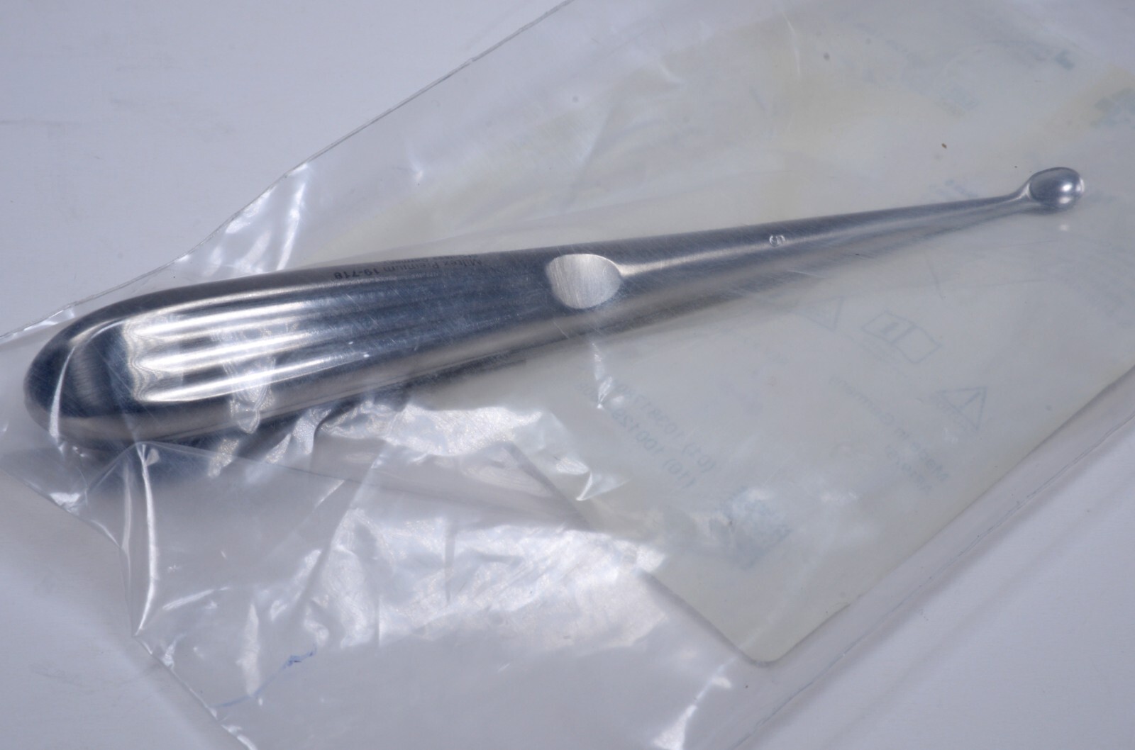 Integra Miltex 19-718 Spratt Brun Curette 6¾” Oval Cup Size 5 Stainless Surgical