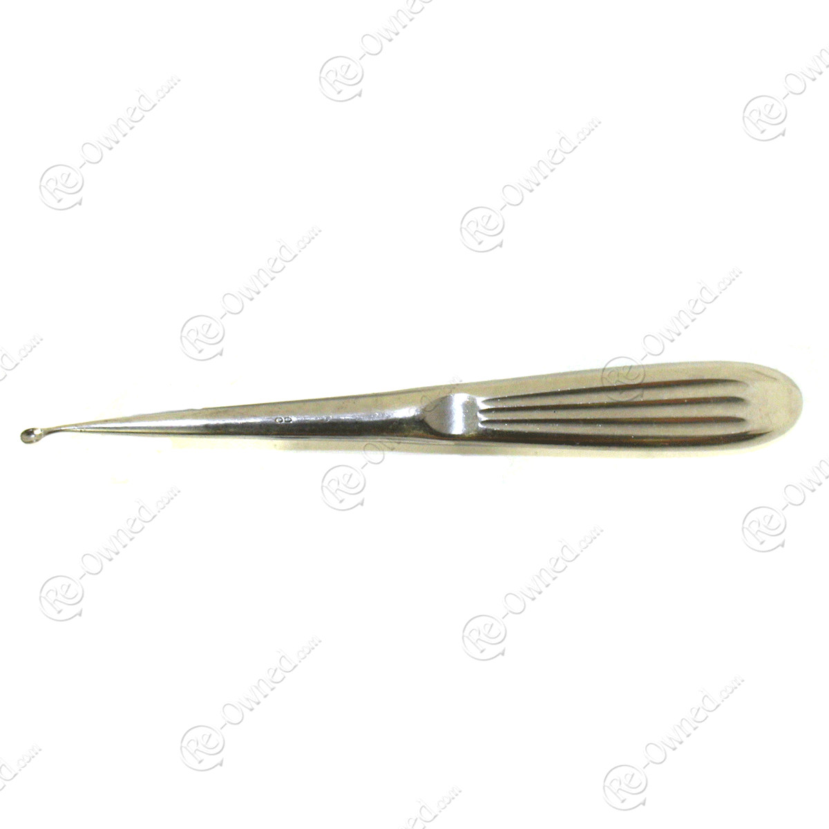 Brun Bone Curette Oval Cup, 9in, Angled Tip, Size 2-0 X:240-141