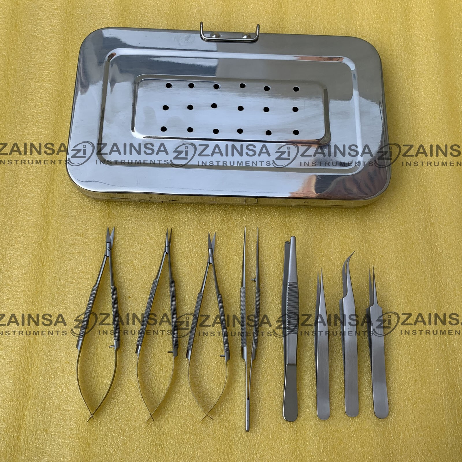 Hand Surgery Basic Set of Micro Surgical Instruments, With case Microsurgery Set
