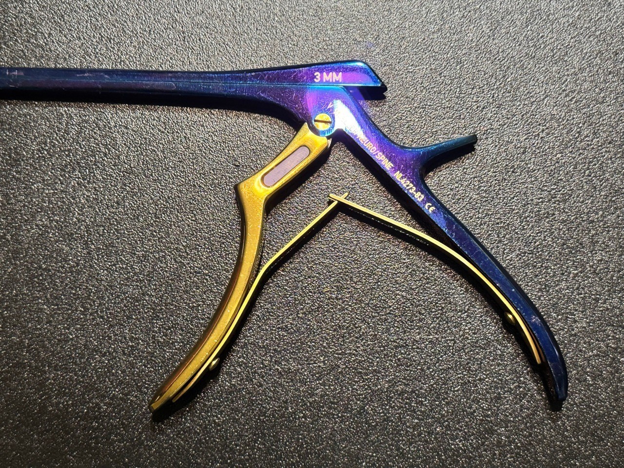 V. Mueller NL4273-83 Chroma-Line Blue Kerrison Rongeur 40° 3mm 8″