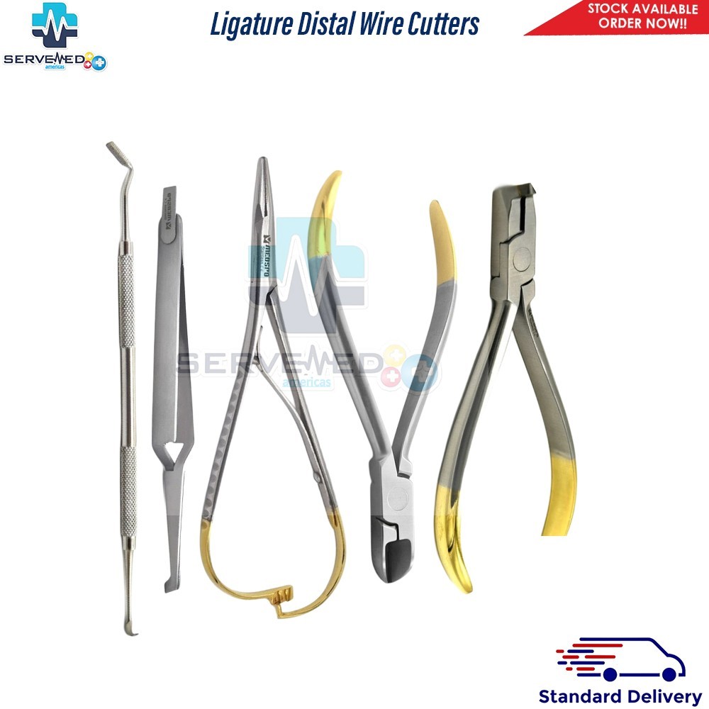 Orthodontic Ligature Distal Wire Cutters Dental Ortho Pliers Band Pusher Tweezer
