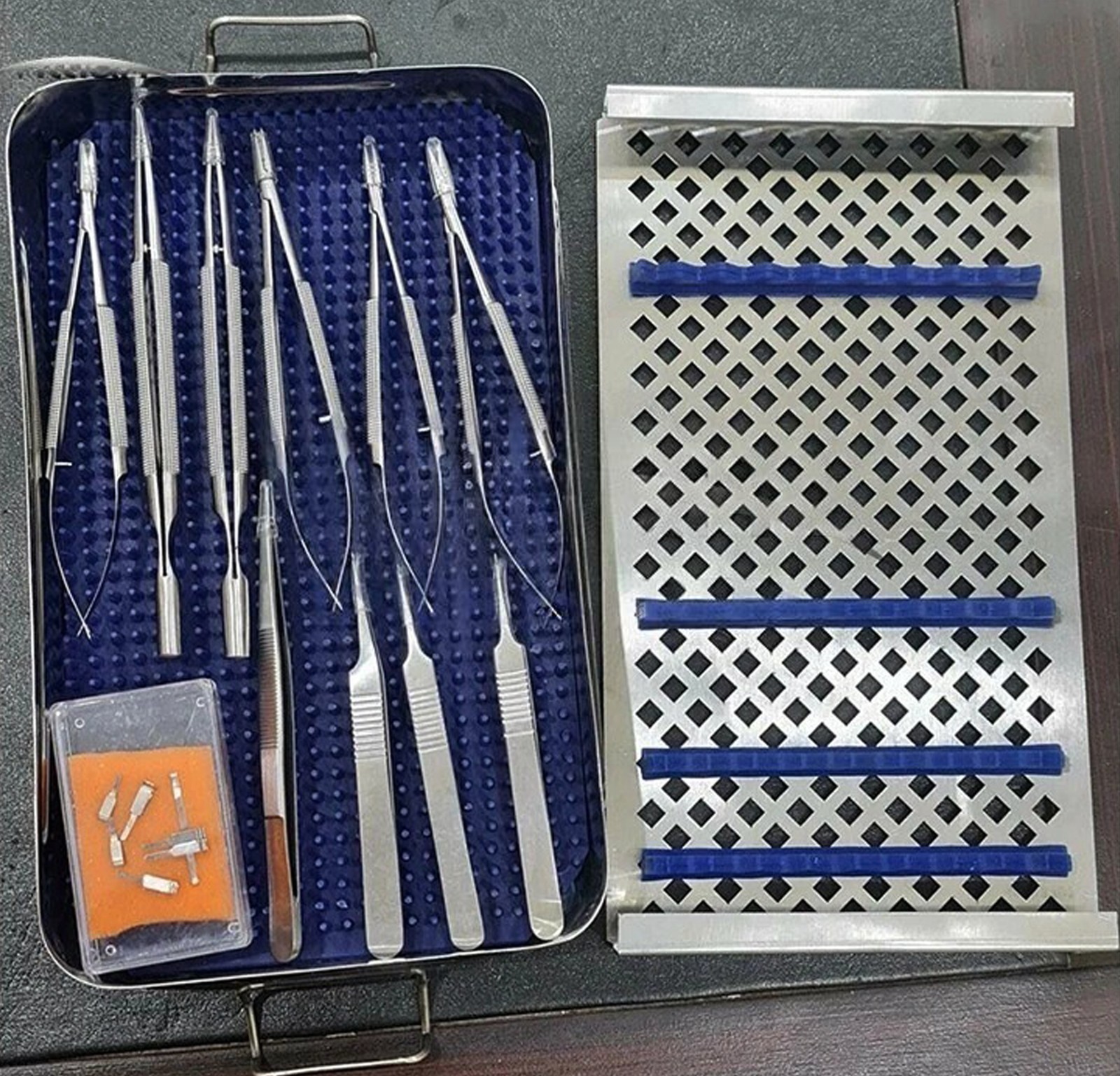Hand surgery basic set of micro surgical instruments with-case