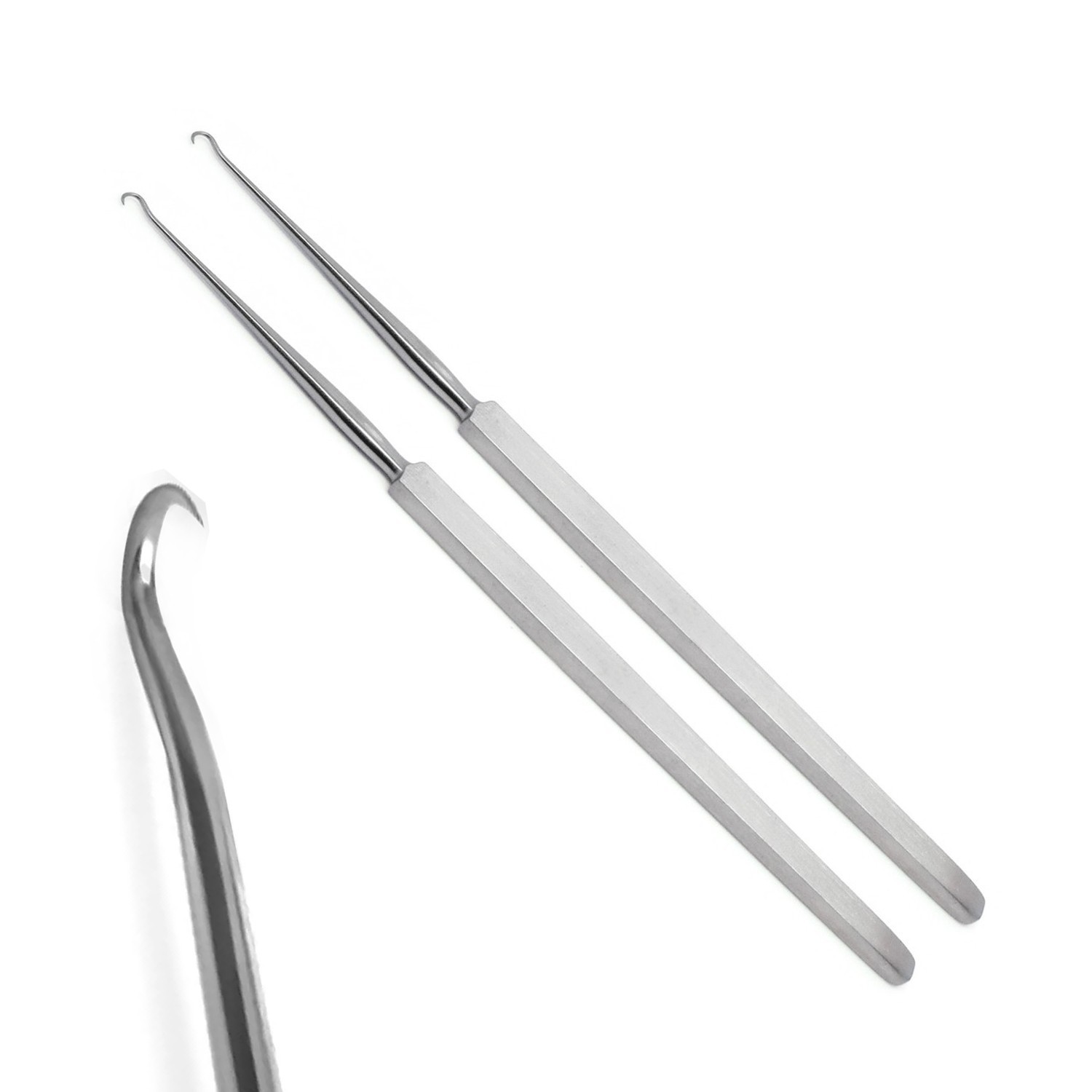 2 Pcs Gillies Skin Hook Single Sharp Prong Retractor Surgical Instruments