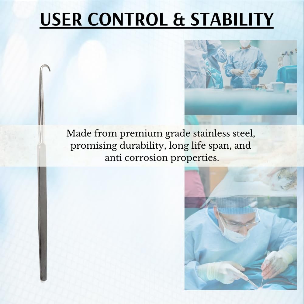 1 PCS Round Hook 6 Inch Length Laboratory Instrument Stainless Steel Tool
