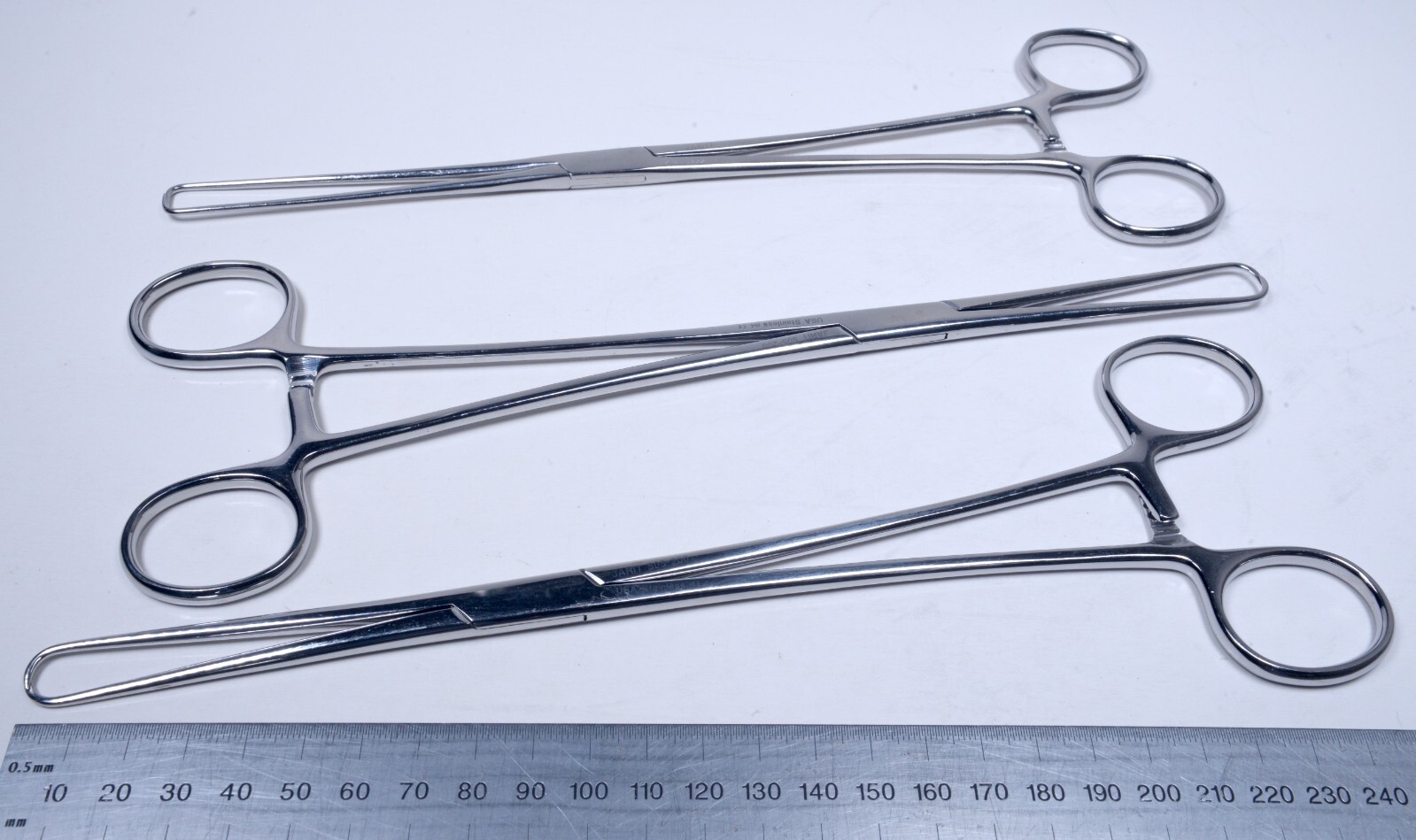 3x Integra Jarit #505-200 Schroeder Tenaculum Forceps 9¾” Stainless Surgical
