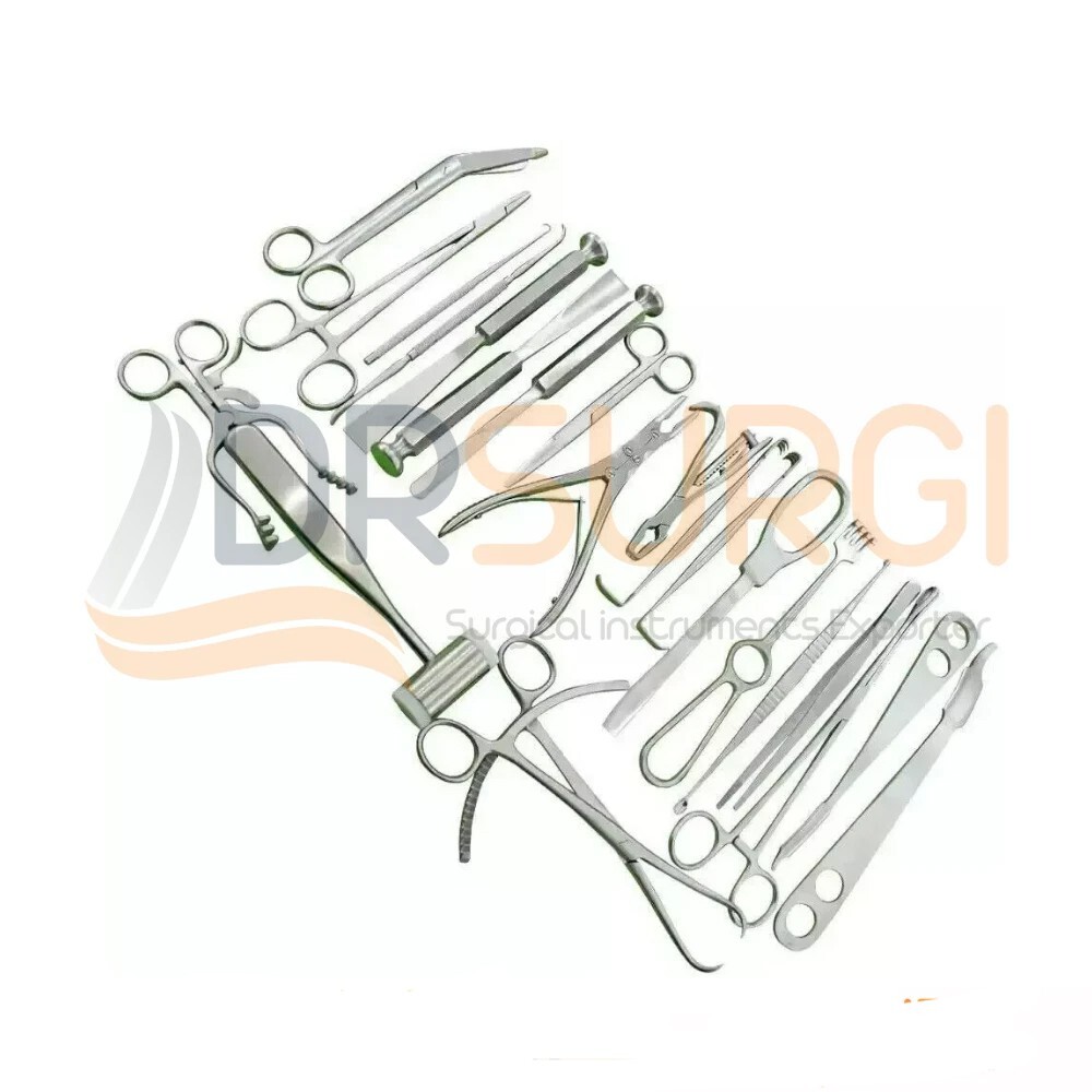 Basic Major Orthopedic Surgical Stainless Steel Instruments Set of 22 pcs