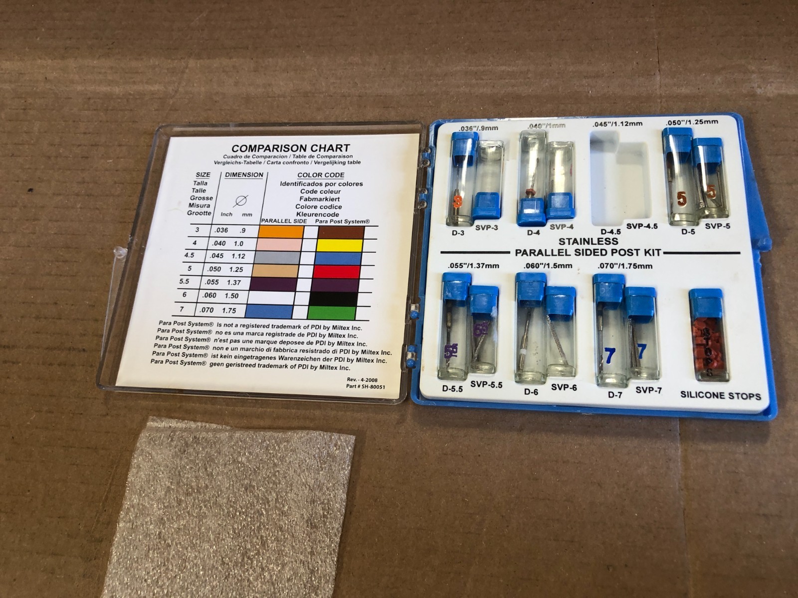 Lot of Integra Miltex Drill Stainless Steel And Silicone Stops