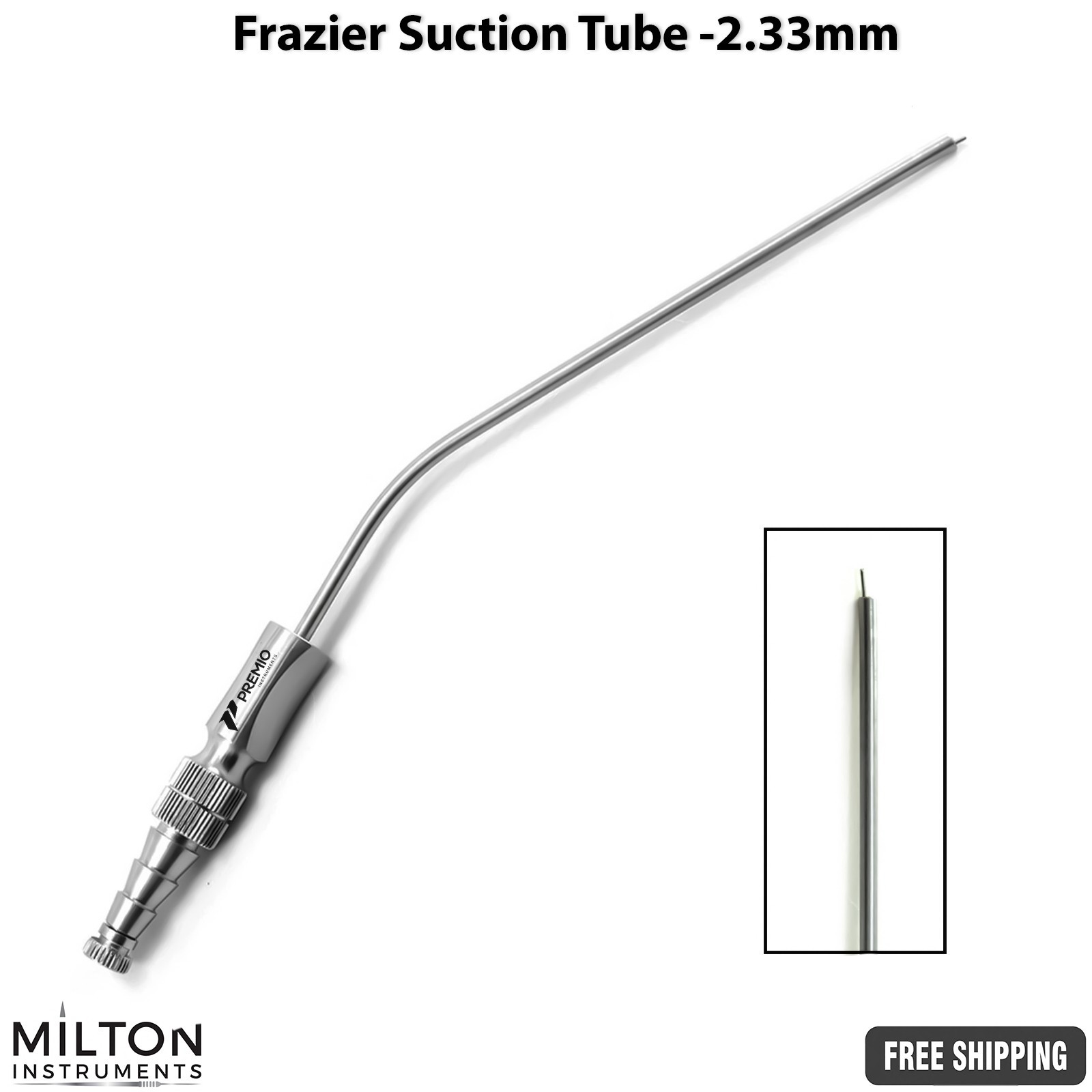 Frazier Suction Tube 2.33mm ENT Surgical Aspirator Ear Nose Instrument CE