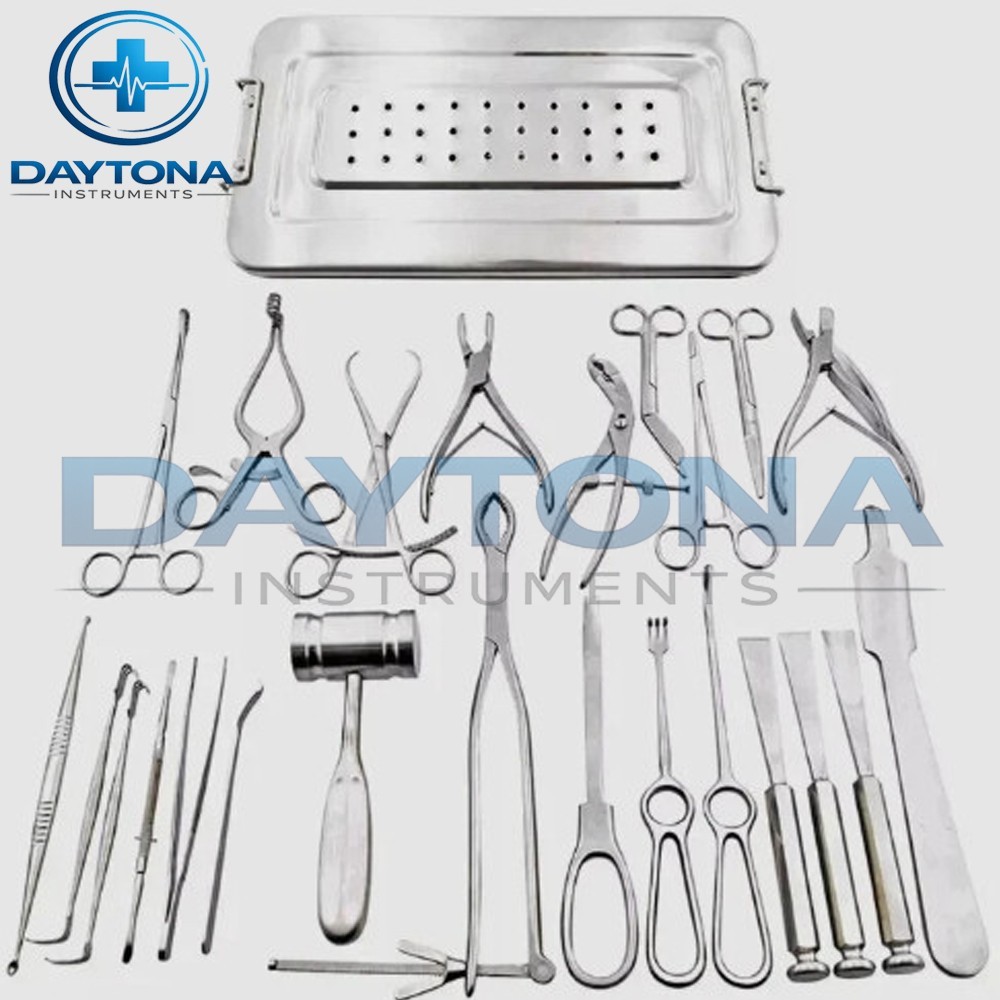 Basic Orthopedic Surgery Set of 25 Pcs Surgical Instruments With Box