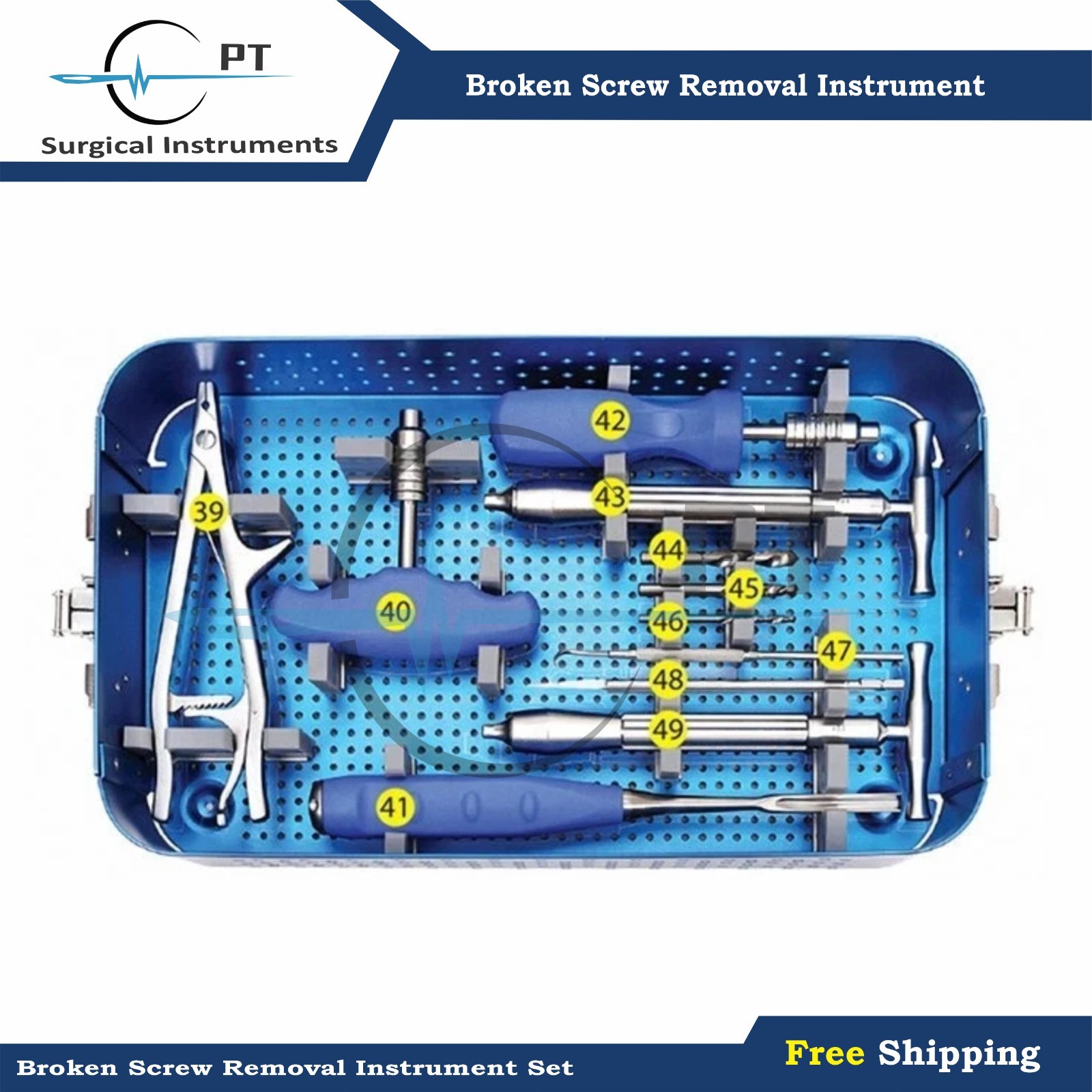 Broken Screw Removal Set Screw Extraction surgical Instruments Orthopedic
