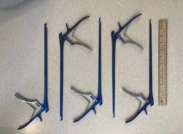 V. Mueller Chroma-Line blue Kerrison ronguers neuro/spine instruments
