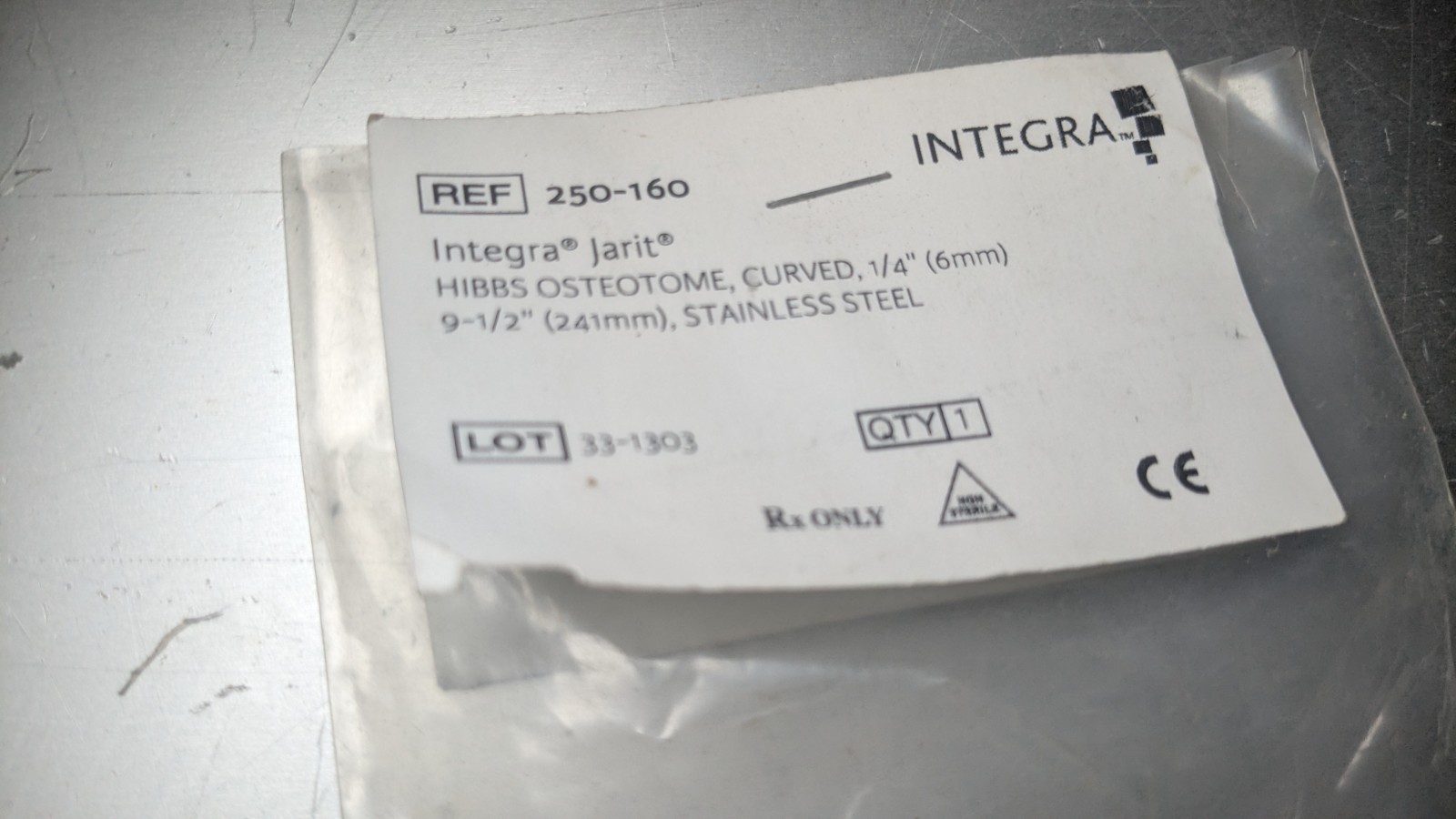 Jarit 250-160 Hibbs Osteotome 1/4″ (6mm), Brand New