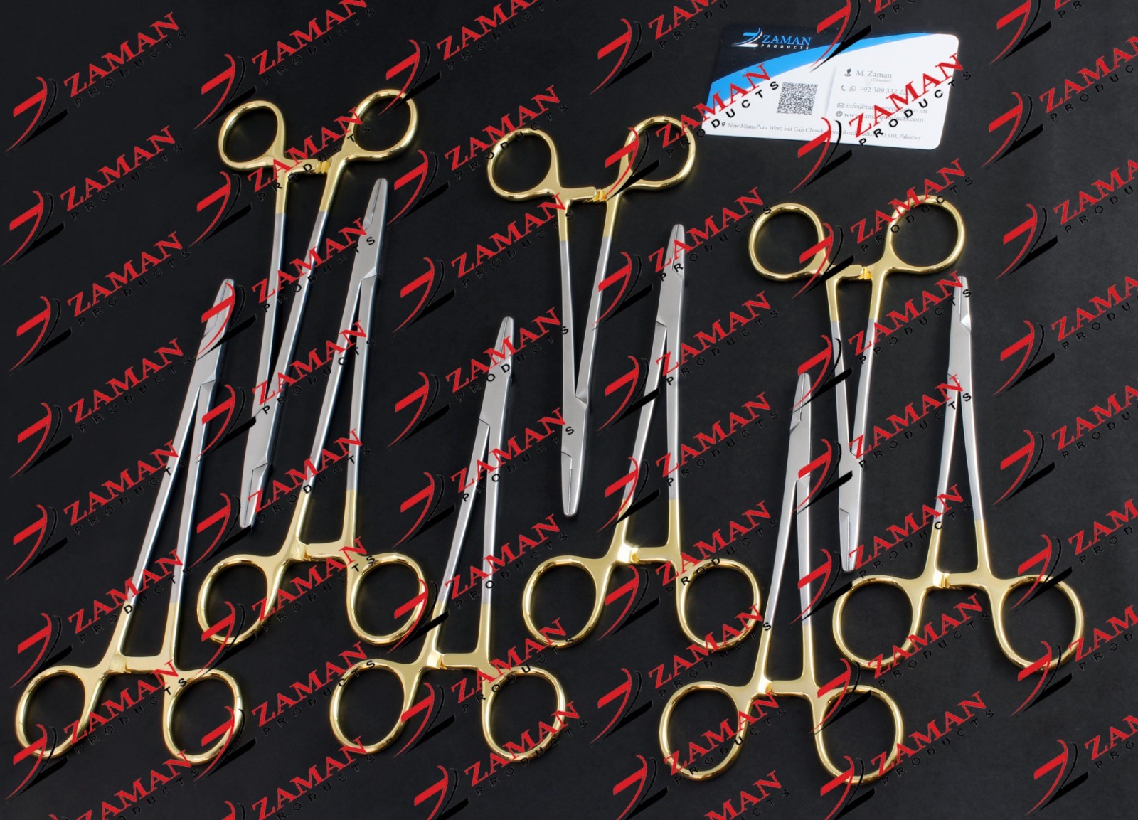 TC Mayo Hegar Needle Holder straight 14,16,18 cm Gold 09 PCs BY Zaman Products