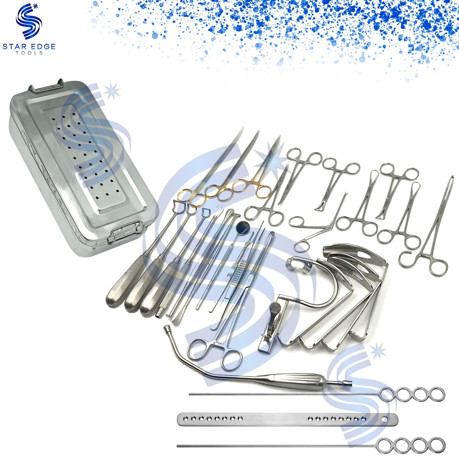 Tonsillectomy and Adenoidectomy 30 Pcs Set Surgical Instruments Kit with Box