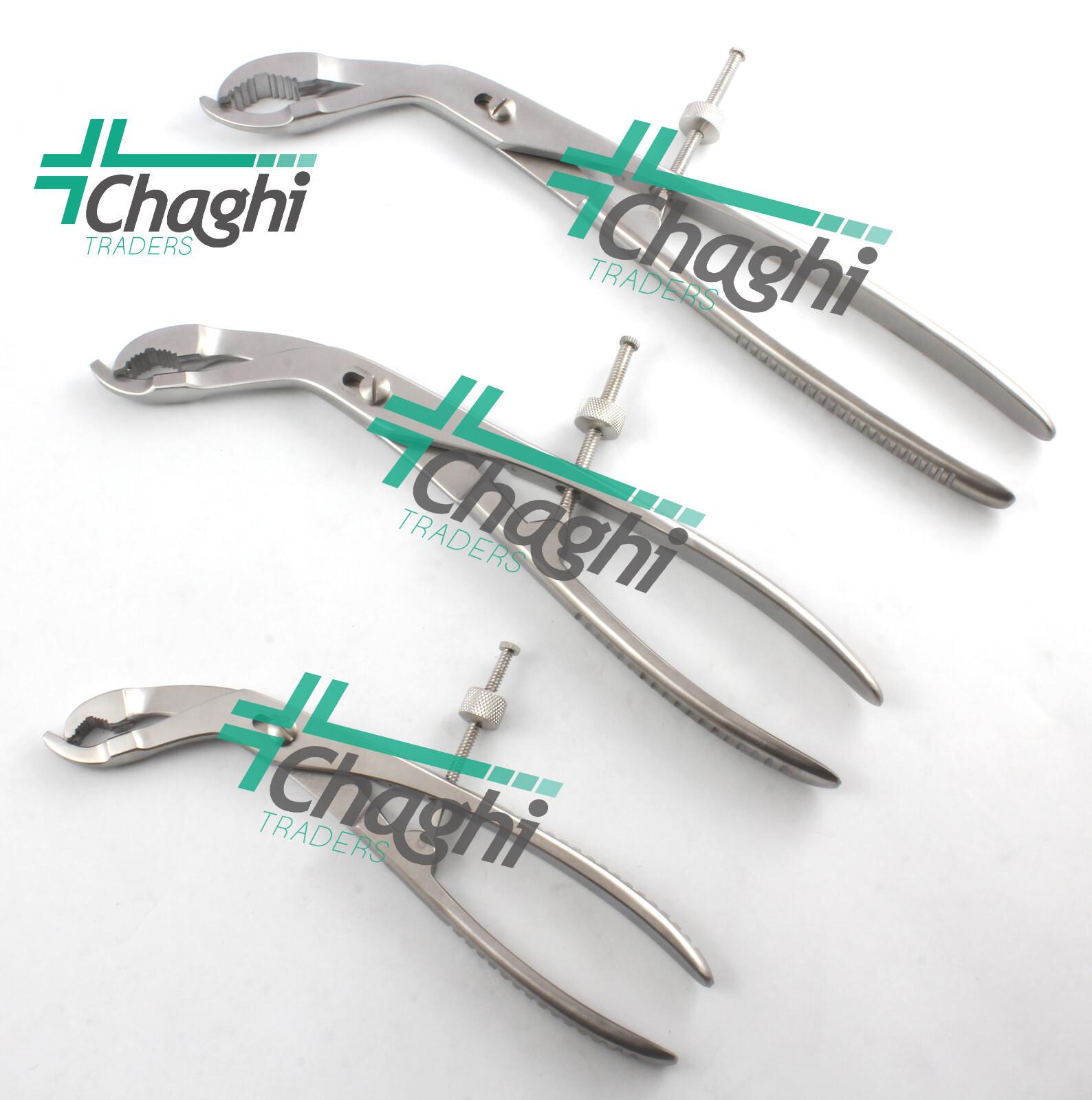 Verbrugge Bone Holding Forceps S.M.L 3 PCs Set Orthopedic Instruments By Chaghi