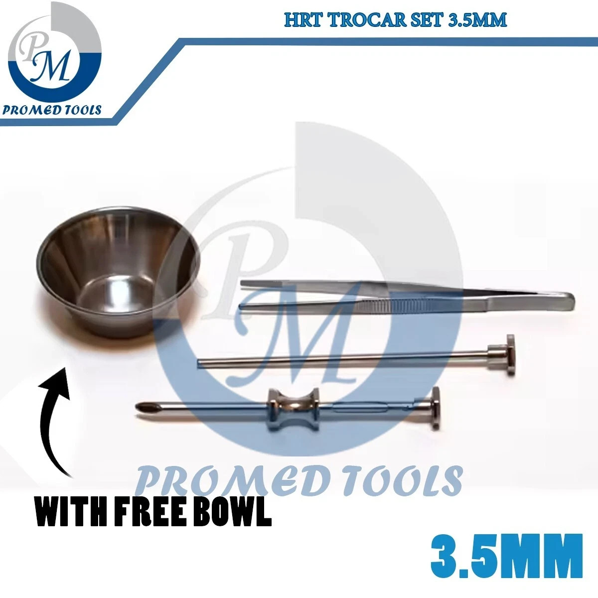 HRT Trocar 3.5 mm Hormone Replacement Pellet Insertion Kit Stainless Steel A+