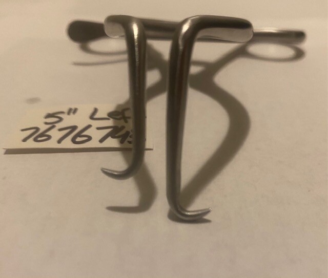 GELPI RETRACTOR OFF SET LEFT ARM 5″ Arm Length 7/8″x1-1/4″ 90 Degree Angled