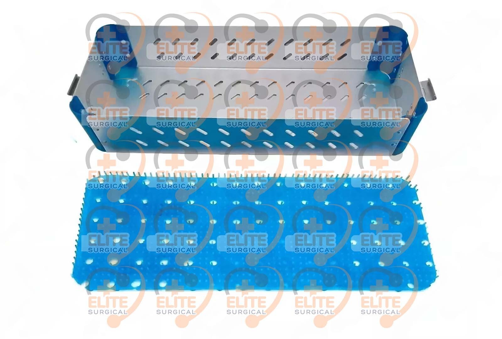 Aluminum Empty Case Box with silicon mat Veterinary Surgical Instruments