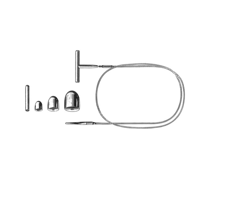 Nabatoff Vein Stripper Set, 34″ Cable, 2 Probes, 3 Olives, 9mm, 12mm &15mm.