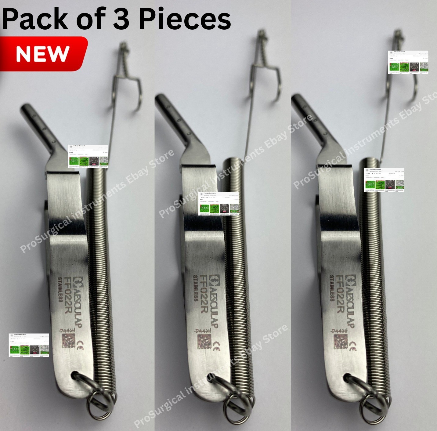 Aesculap Yasargil Spring Hook large 2 prongs sharp FF022R Surgical Orthopedic