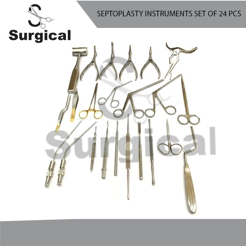 Septoplasty Instruments Set 24 Pcs ENT Nasal Surgery Reusable Instruments