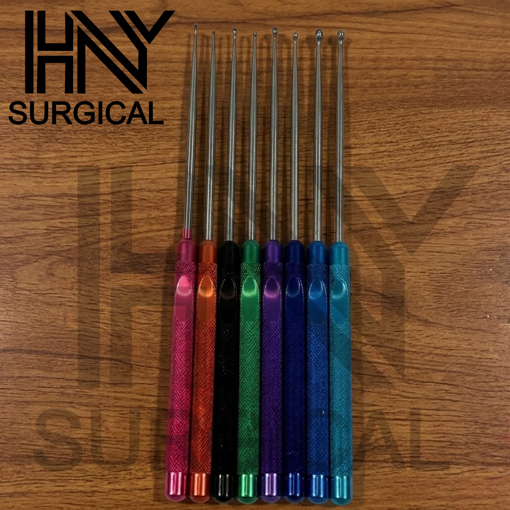 8-Pcs Micro Spine Bone Curette Set – Surgical Ortho Instruments Premium Quality