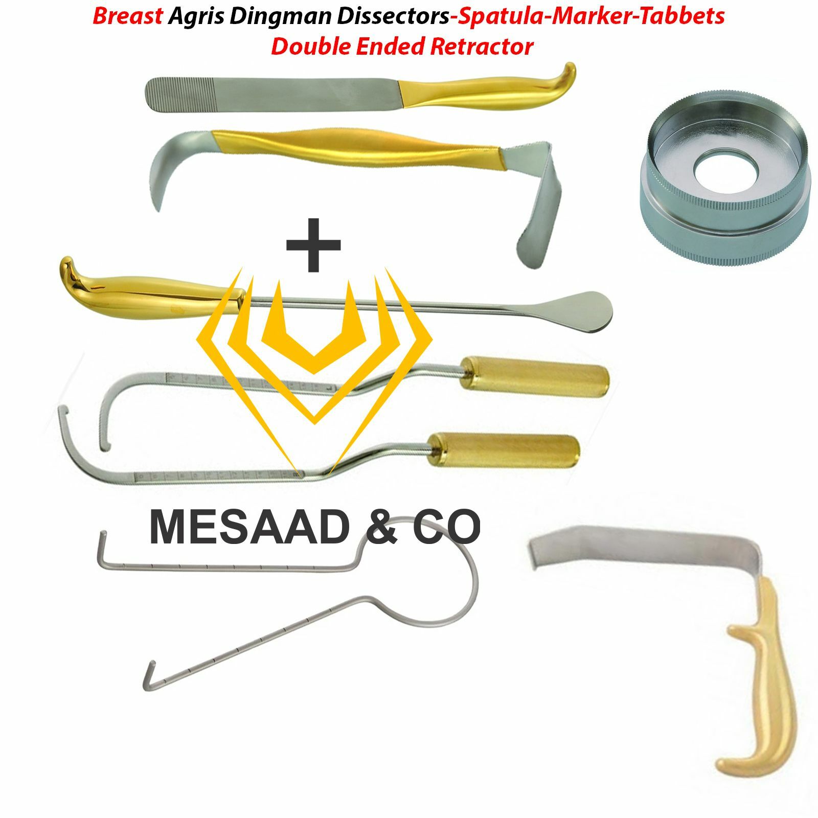 Double Ended Retractors Breast Agric Dingman Dissectors Spatula Marker Tabbets