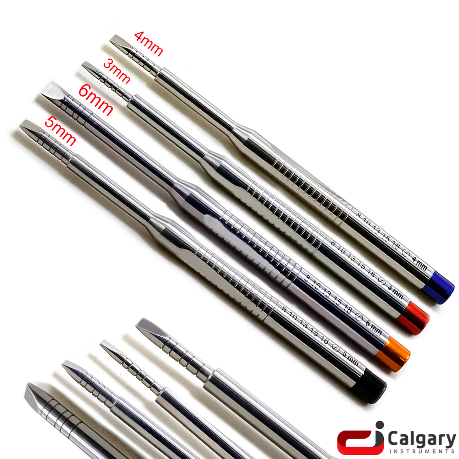 Dental Osteotome Bone Ridge Expansion Chisels Screw Shape Tip Surgical Lab Tools