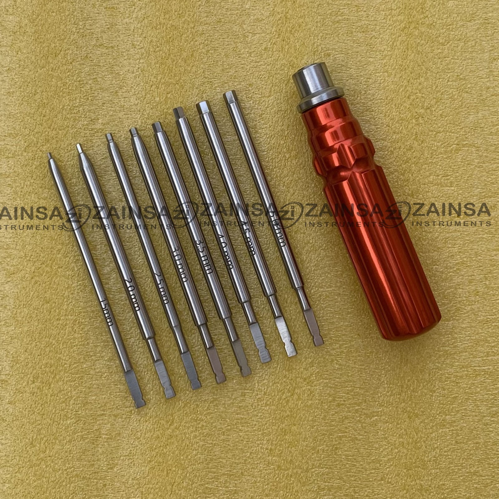 Orthopedic Bone Screwdriver Set, With Quick Coupling Handle Surgical Instruments