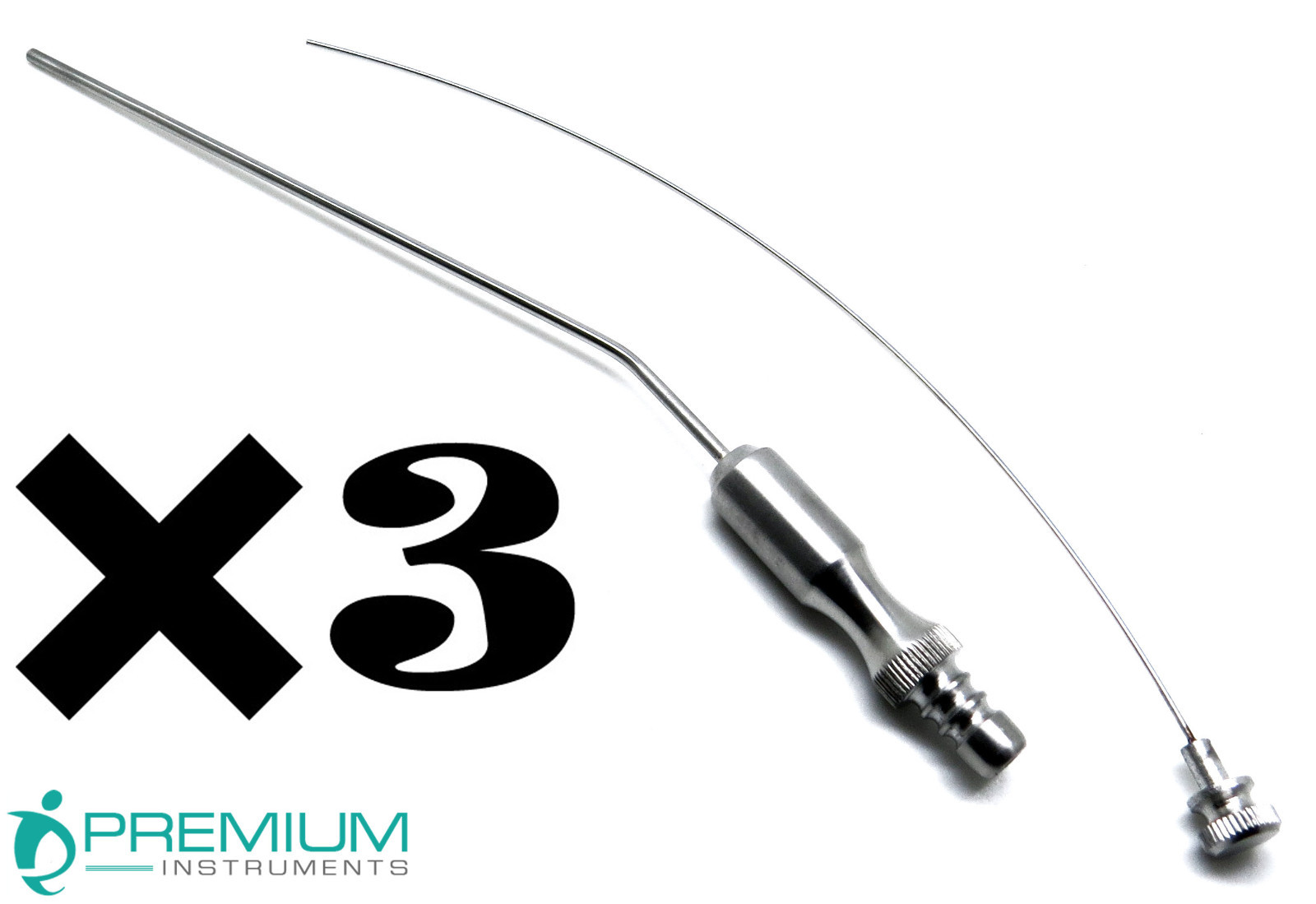 3× Frazier Suction Surgical Tube No. 6 (2mm) 7.6″ Diagnostic Instruments