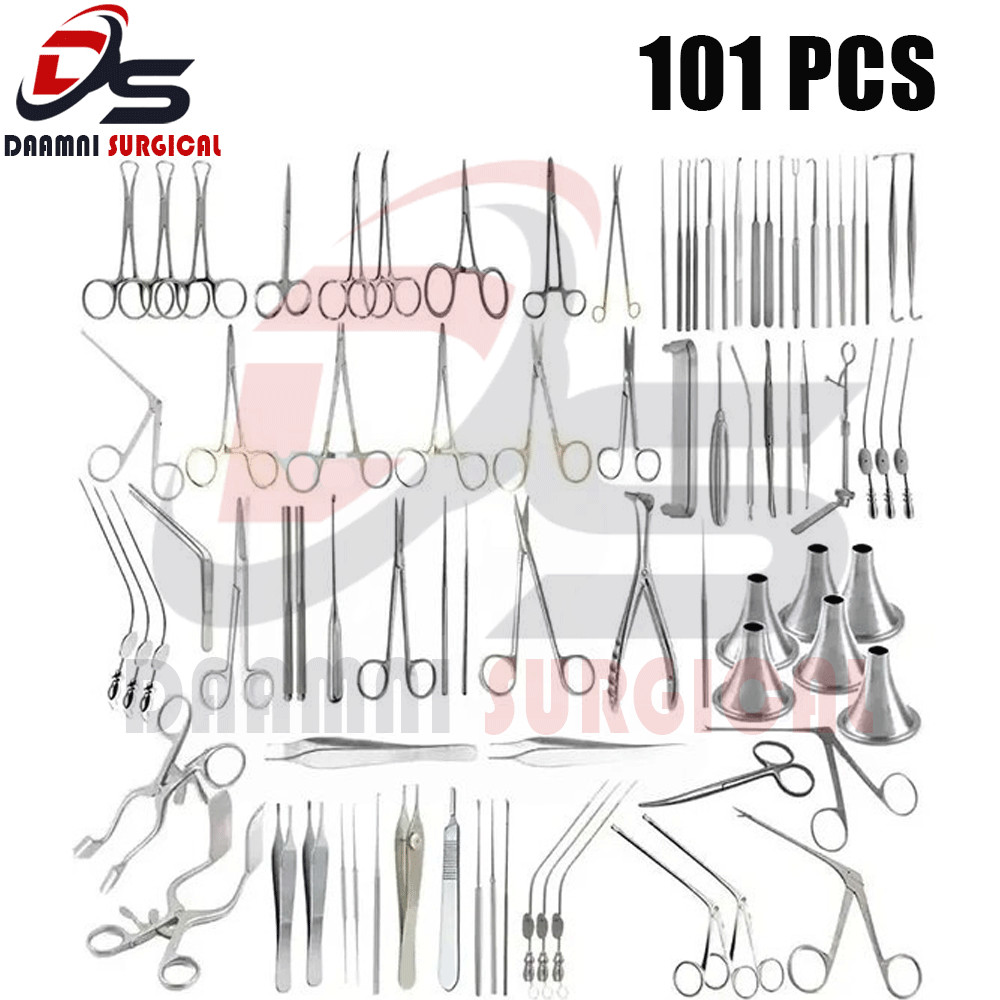 Tympanoplasty Instruments 101 PCs Set Micro Ear Surgery ENT Instruments