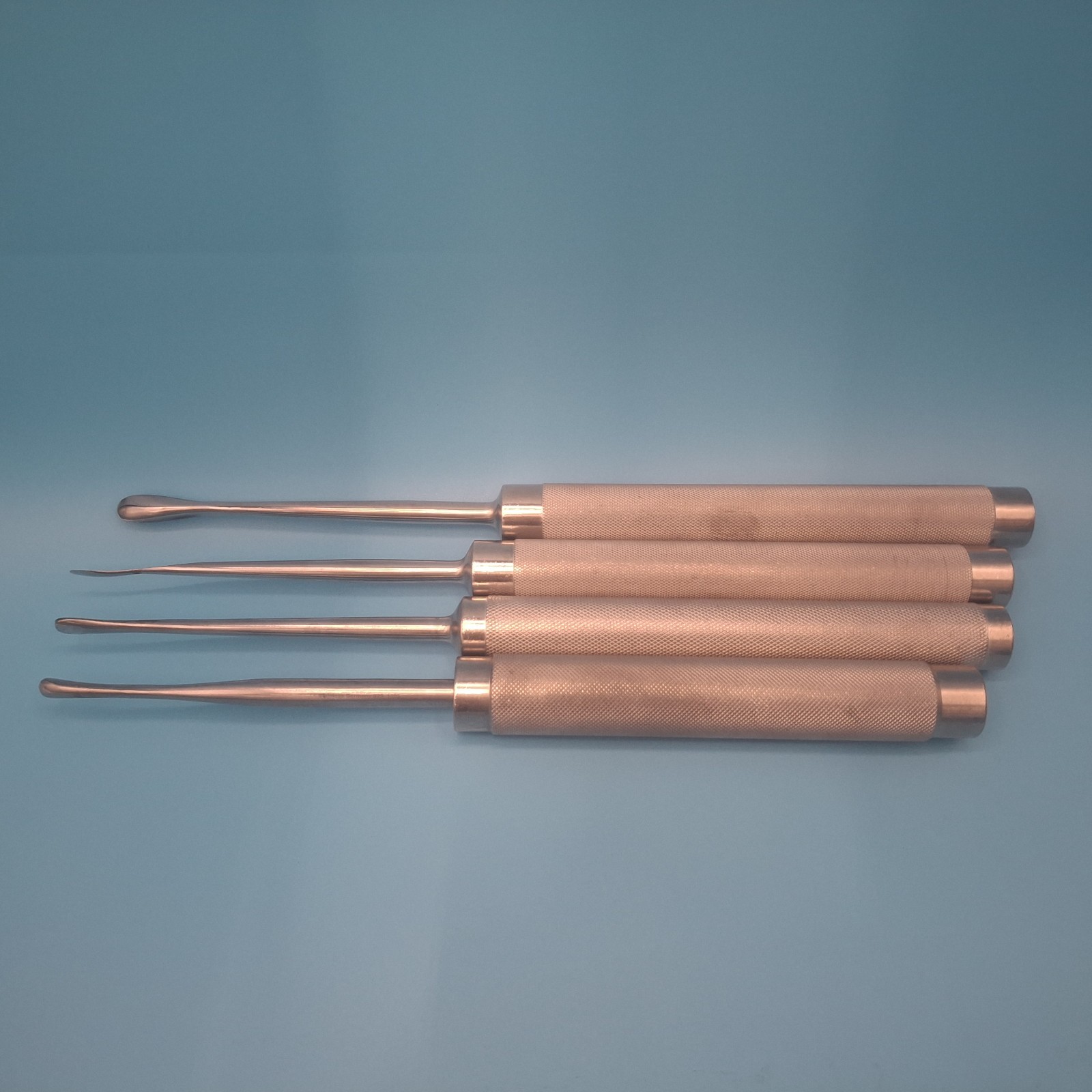 Set of 4 V. Mueller Cobb Elevators & Curette Set Neuro Spine Orthopedics