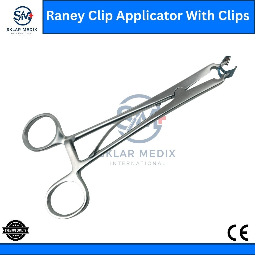 Raney Scalp Clip Applicator 30 Pcs Titanium Coated Clips Surgical Instrument Set