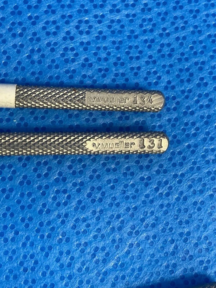 V. Mueller NL3785-131/133 Hardy Rhoton Curved Elevator Set Transsphenoidal Neuro