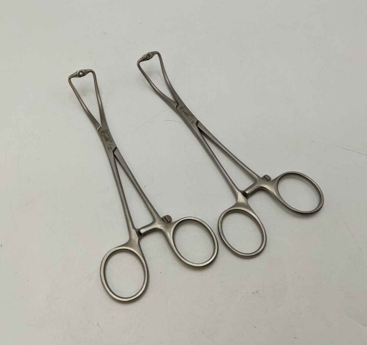 2PC Aesculap BF460R Peers Towel Clamp Forceps Stainless Steel Medical Instrument