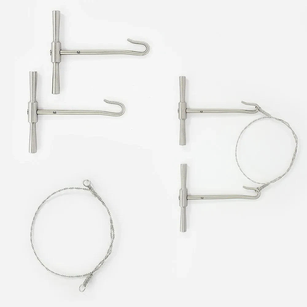 GIGLI Saw Set 2 Handles & 1 Wire Surgical Neurology Orthopedic Instruments