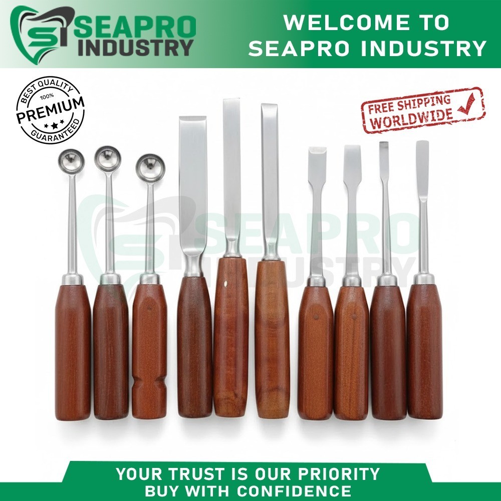 Bone-Curette-Periosteal-Elevato-Chisel-Surgical-Orthopedics-Instruments-10-Pcs