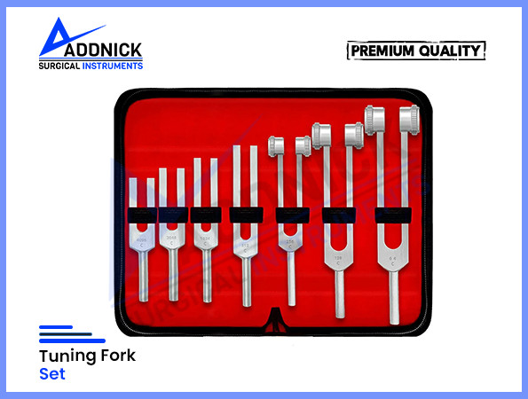 Medical Tuning Fork Set: 7 Pcs Diagnostic ENT Quality Aluminum Tuning Fork Kit