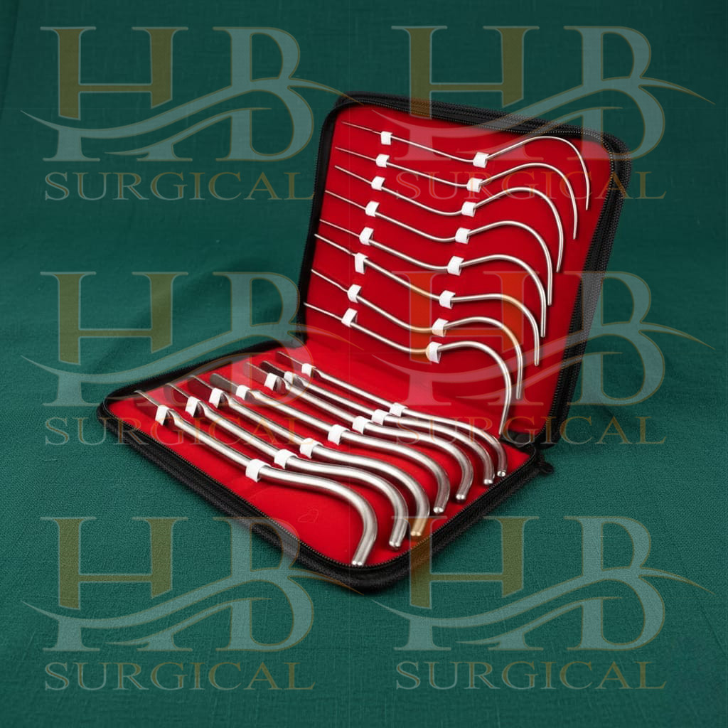 Guyon Urethral Sound Kit Medical Grade 316L Surgical Steel 15 Pcs Sounding Set