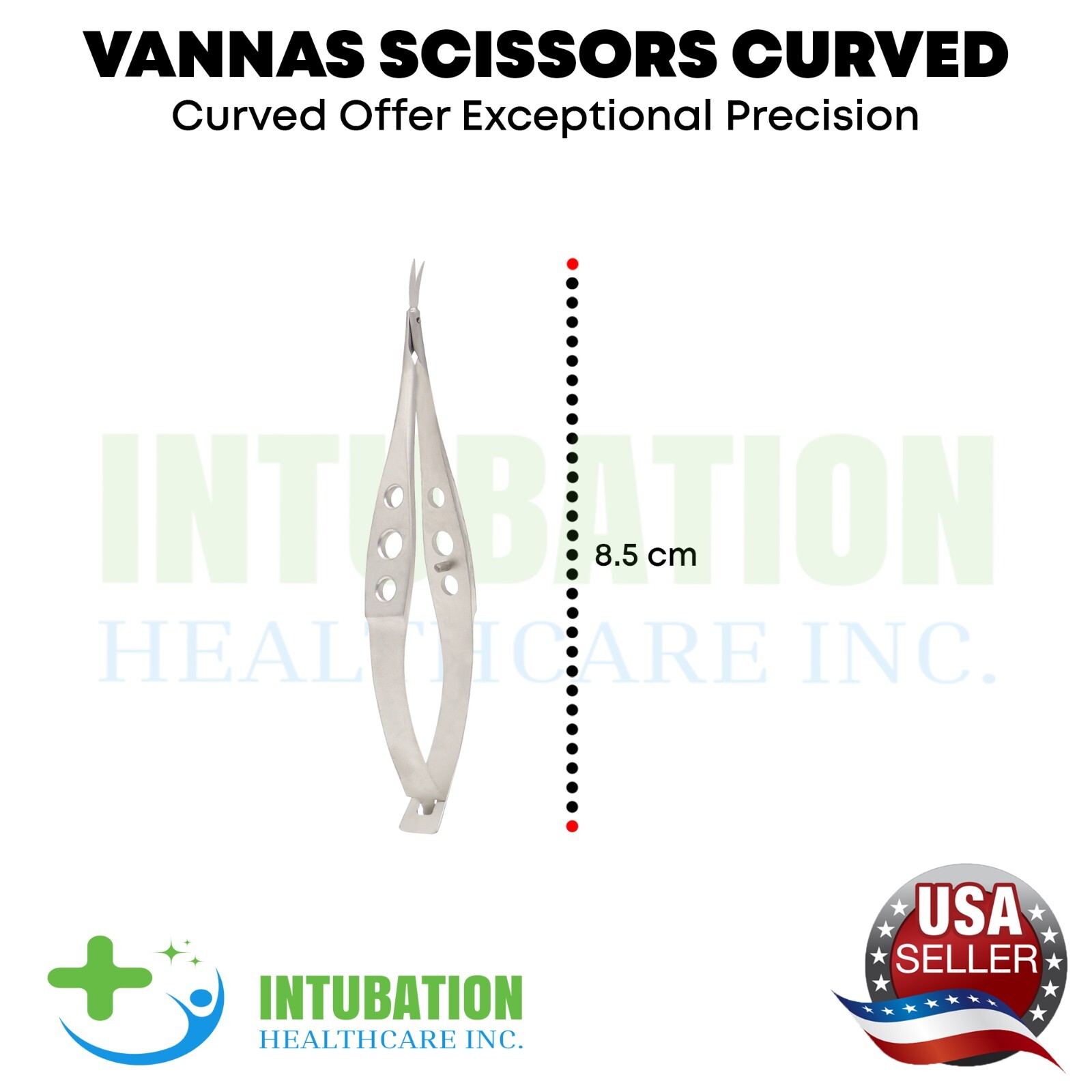 Single Use Tying Forceps & Vannas Scissors Curved Suture Removal Kit 2 Pc 10 Set