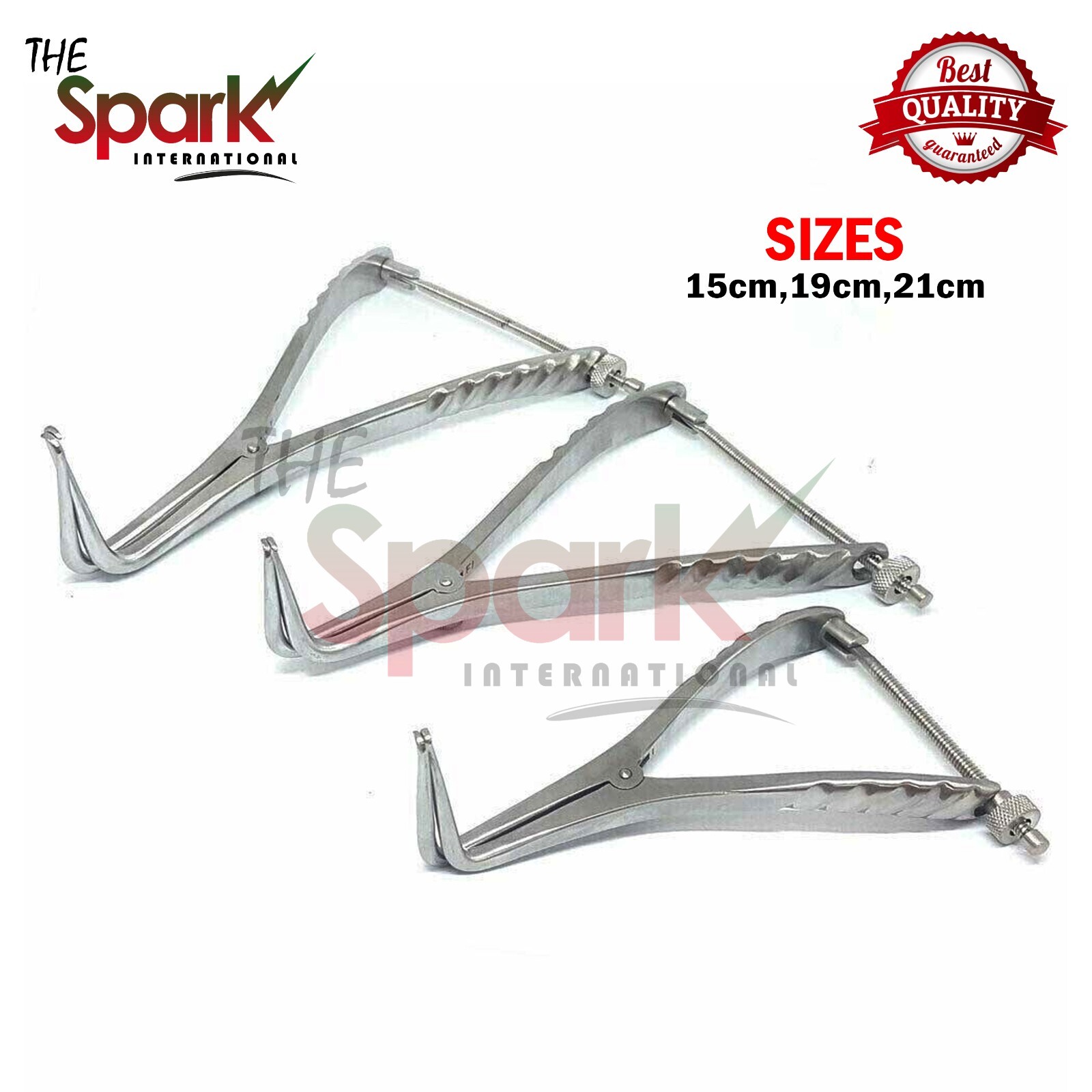 Set of 3 Stifle Distractor with Spinlock 15cm 19cm 21cm orthopedic Instruments