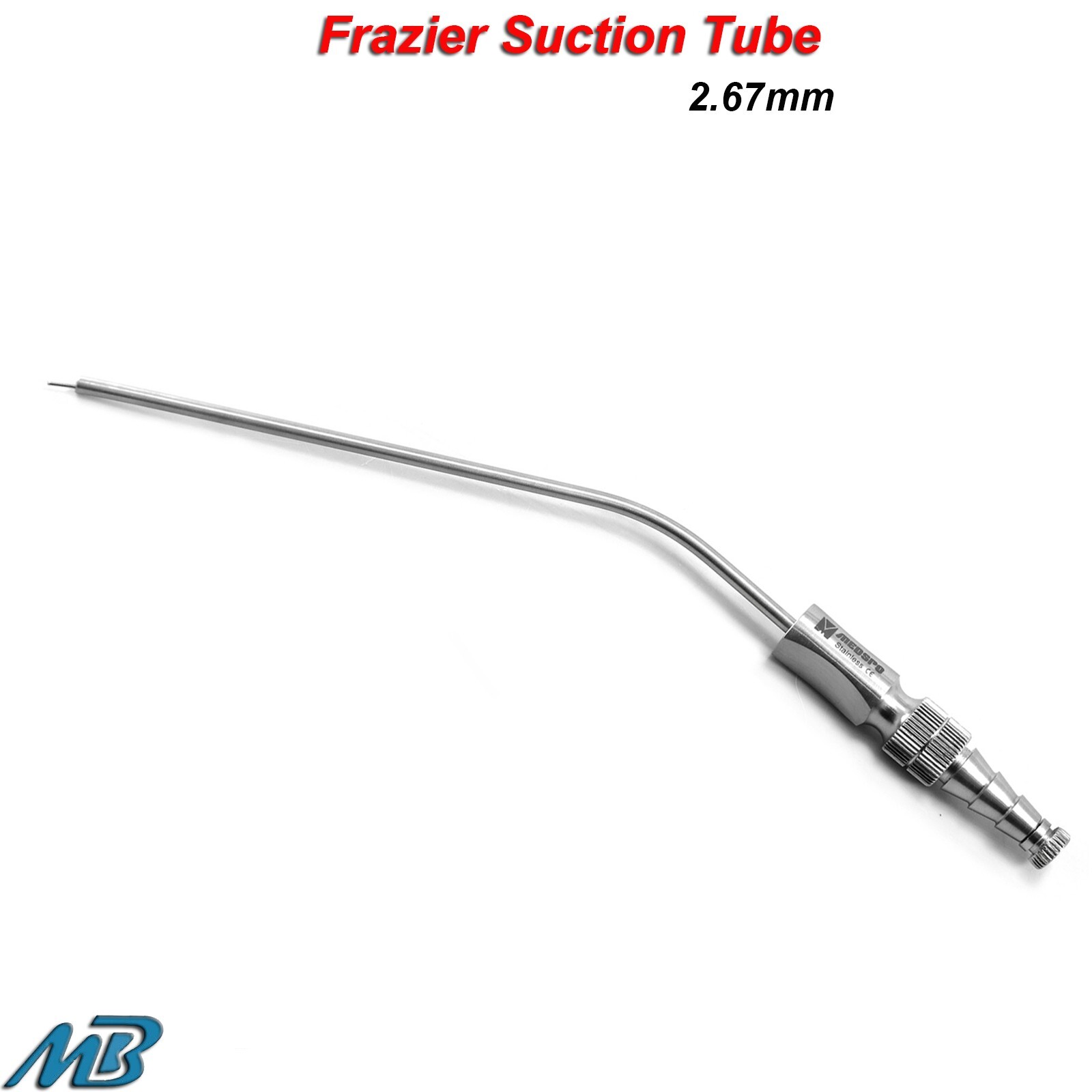 Medical Diagnostic Frazier Suction Tube 2.67mm Neuro Surgical ENT Instruments CE