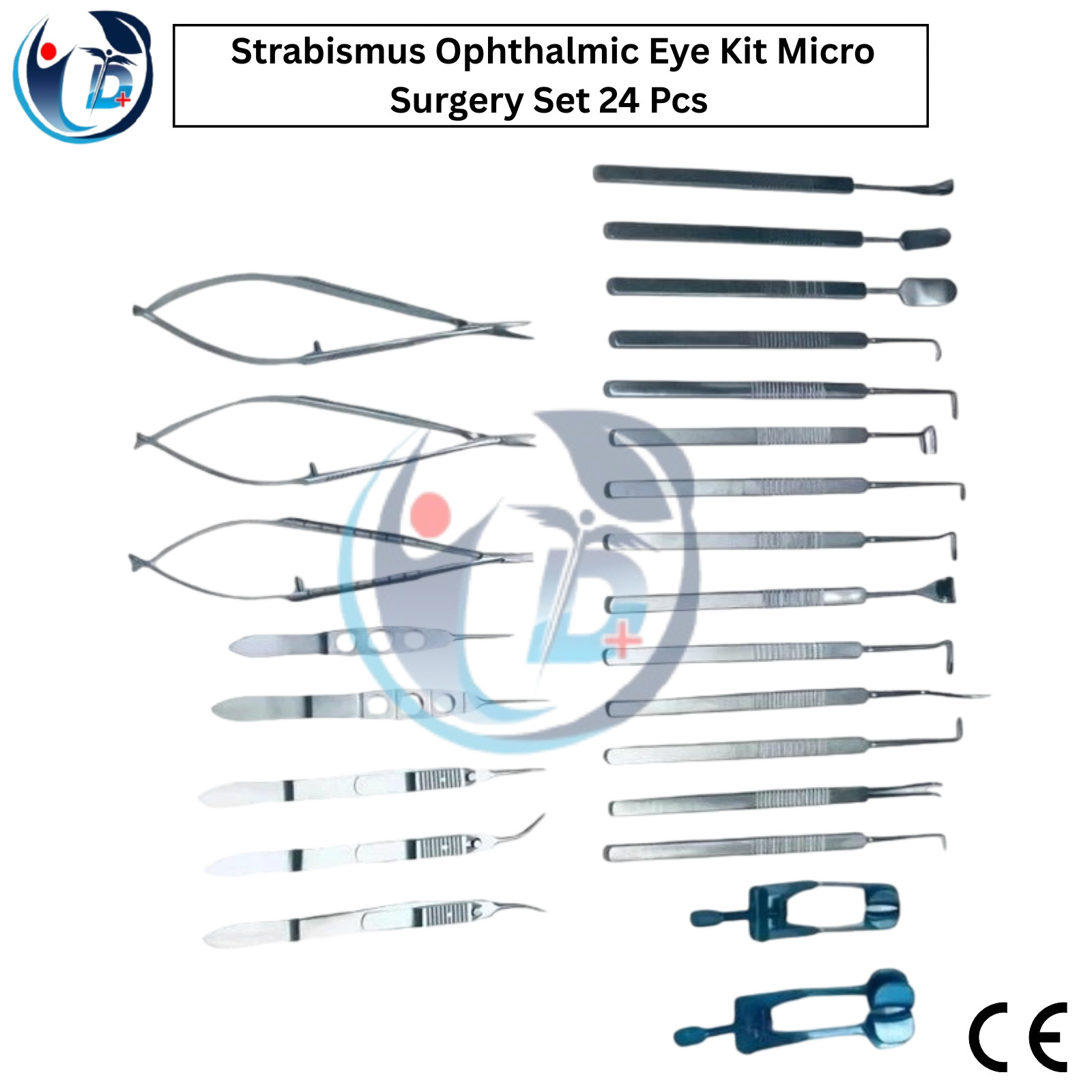 Strabismus Ophthalmic Eye Kit Micro Surgery Surgical Instruments Set 24 Pcs Set