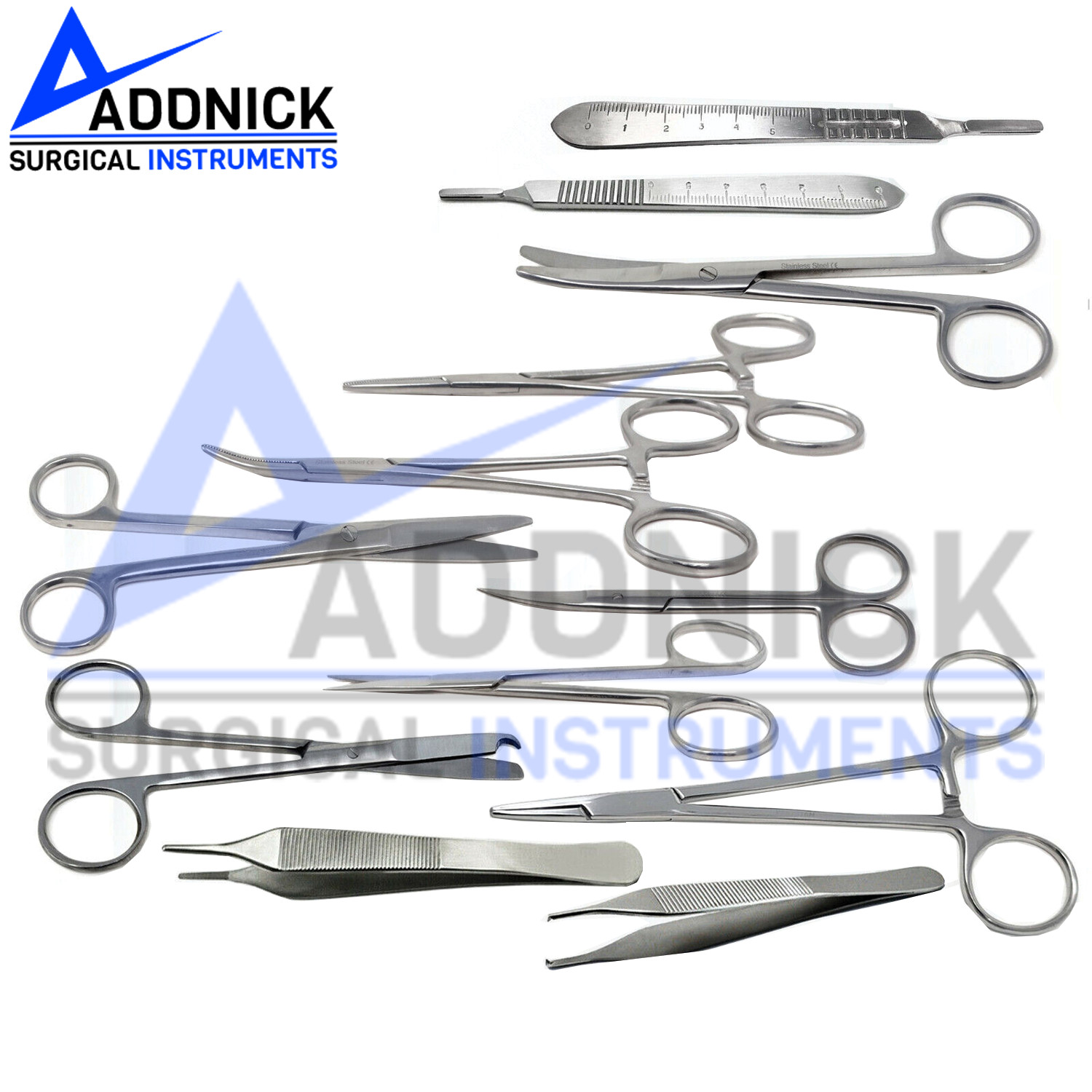 12 Pieces Minor Surgery Set Surgical Instruments Kit Stainless Steel